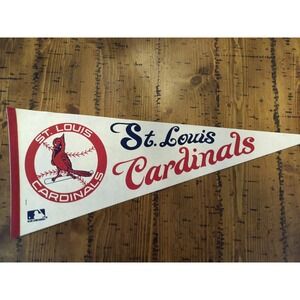 Vintage St Louis Cardinals MLB Pennant Red Logo Classic Felt Banner USA Made